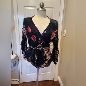 Zara Wrap Top sz M